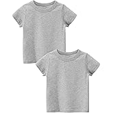 Youdesney Boys Short Sleeve Shirts, Kids Crewneck T-Shirts, Girls Casual Cotton Top Tee