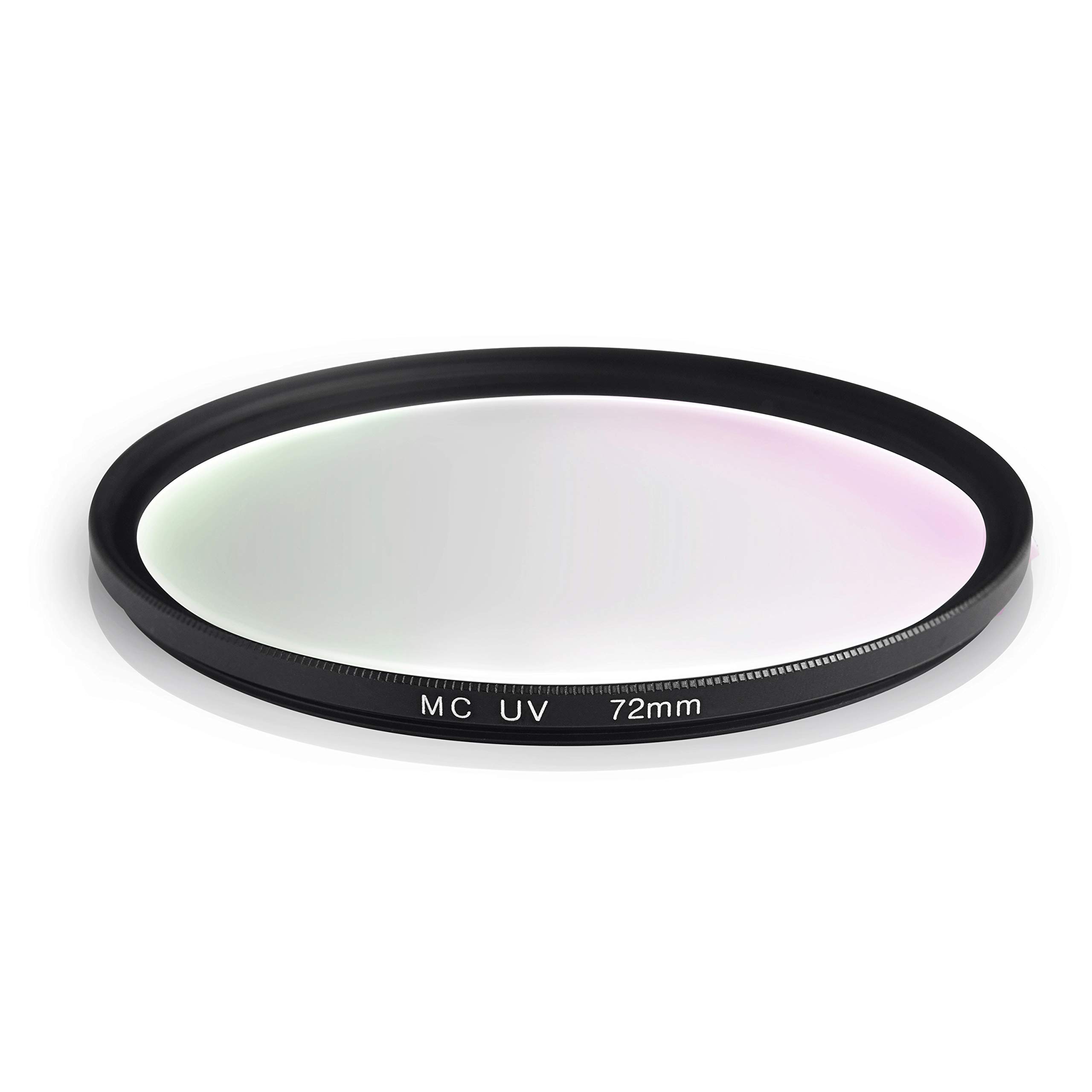 72mm MC UV filter. Lens cover. Made of aluminum and optical glass. Scratch-resistant and water-based surface. For Canon Sony Nikon Leica Fujifilm Panasonic Pentax Sigma Tamron Pentax