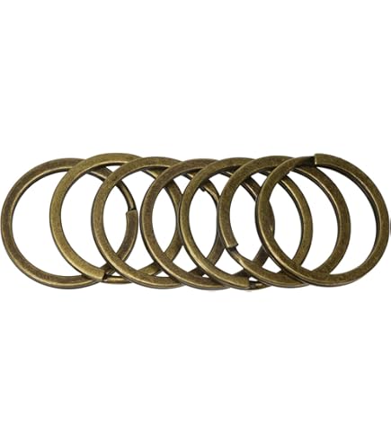 100 Argollas Planas Para Llavero De 3CM De Diámetro, Herraje Premium De Uso Rudo Con Cadena Y Conector