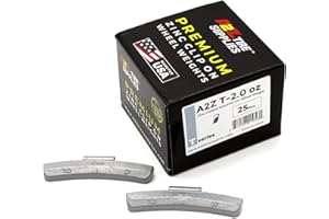 A2Z TIRE SUPPLIES T Series Hammer on ZINC Wheel Weights Coated (2.0oz) Box of 25pcs