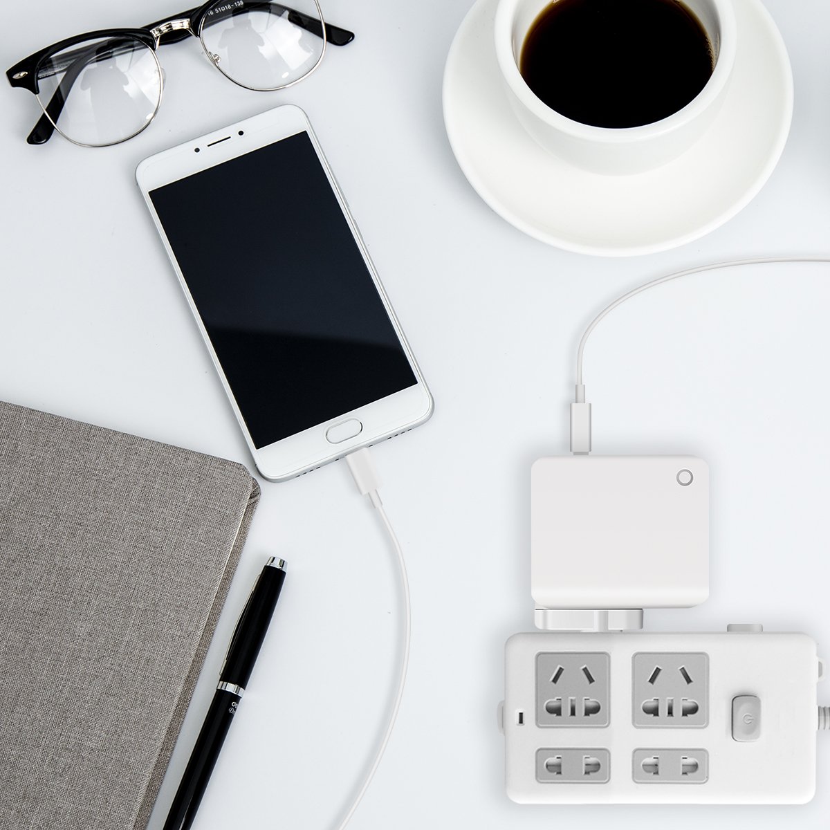 SAWAKE Chargeur Secteur USB 3 Ports Prise de Chargeur Universel 5V/ 3.4A Mural pour iPhone X/8/8 Plus, iPod, iPad Air/Pro, Samsung, HTC, LG, Huawei, Nexus, Honor, Sony et Les Autres Smartphones