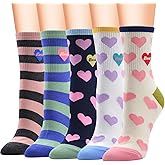 Daphene Womens Cute Socks All Season | Premium Combed Cotton Breathable Soft | Cartoon Animal Patterns | Cozy Holiday Gifts