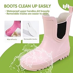 Hehainom Toddler Kids Rain Boots for Girls Boys