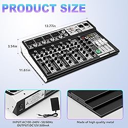 6 Channel Audio Interface Sound Board Mixing