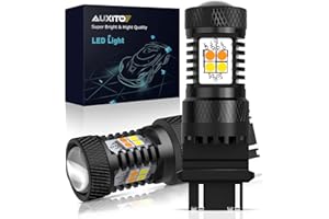 AUXITO Extremely Bright 3030 Chipsets White and Amber Dual Color Switchback 3157 3155 3457 4157 LED Bulbs with Projector for 