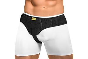 Tenbon Hernia Belt Truss for Men and Women Left or Right Side Supportive Groin Pain with Removable Compression Pads for Pre o