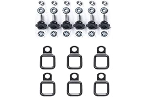 GPCA - GP Star Thumb Screws and D-Rings Set, Easy-to-Install M8 Bolt & Tie Downs, for Quick Cargo Cover Installation, Jeep Wrangler Accessories for 4xe, JL, JT, JK and More, Patented, 6 Packs