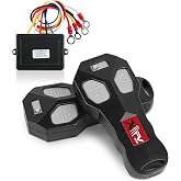 XPV AUTO Winch Remote Control with 2 remotes &amp; 1 Receiver for 12V Truck, ATV and SUV Winch Wireless System
