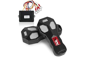 XPV AUTO Winch Remote Control with 2 remotes & 1 Receiver for 12V Truck, ATV and SUV Winch Wireless System
