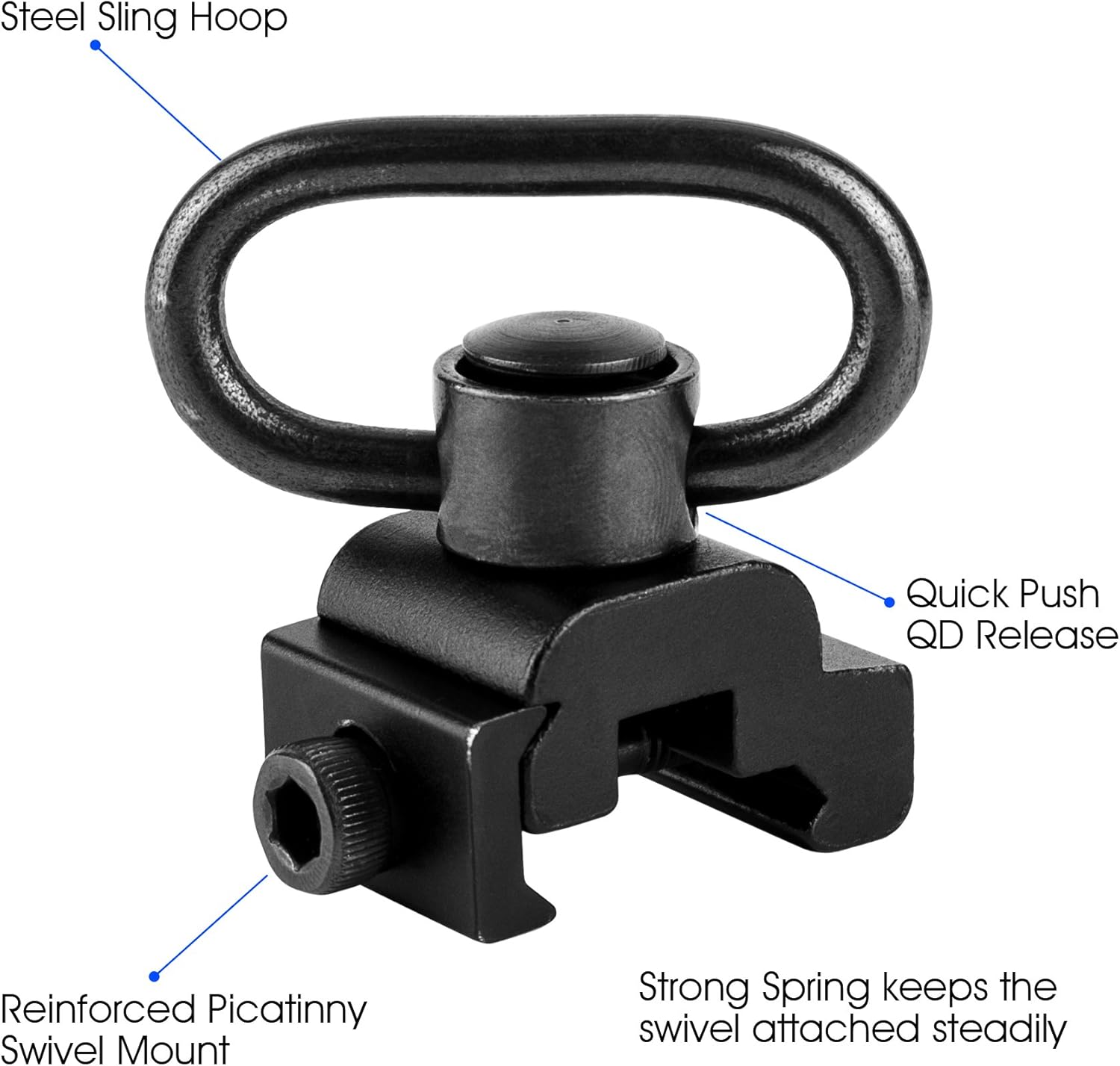 Slings & Swivels 2pack Rail Mount Sling Adapter Low Profile Attachment