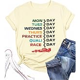 Racing Shirt Women Vintage Checkered Flag Racing Shirts Start Your Engines Tshirt Raceday Casual Short Sleeve Tops