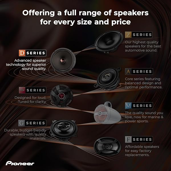 PIONEER D-SERIES TS-D65C 6.5” 2-WAY SPEAKERS (PAIR) – 270W MAX, CRISP HIGHS + CLEAR VOCALS, IDEAL FACTORY UPGRADE, ADD AN AMPLIFIER FOR EVEN BETTER PERFORMANCE