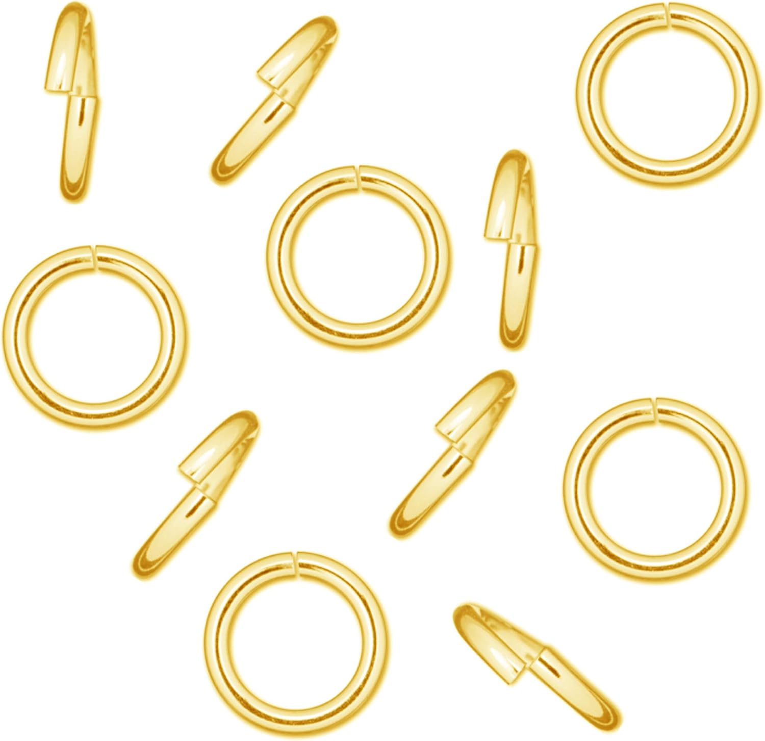 MKCLOCKS 5mm Heavyweight 9ct Yellow Gold Open Jump Ring Pkt 1