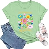 TIEEI Be Kind Shirt Women Let Kindness Bloom T-Shirts Cute Floral Tee Tops