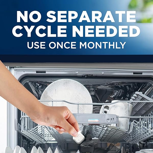 FINISH DISHWASHER CLEANER TABLETS, DEEP CLEANS HIDDEN GREASE & GRIME, FIGHTS ODORS, NO EXTRA WASH CYCLE, HELPS MAINTAIN DISHWASHER, 4 MONTH SUPPLY, 4 COUNT