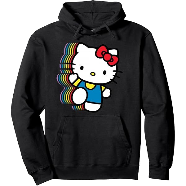 Hello Kitty Sweatshirt Für Mädchen – French Terry Pullover, Grau, Größe 7–8 Jahre