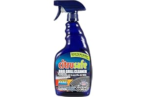 Grill Cleaning Spray - BBQ Grid And Grill Grate Cleanser By Citrusafe (23 oz)