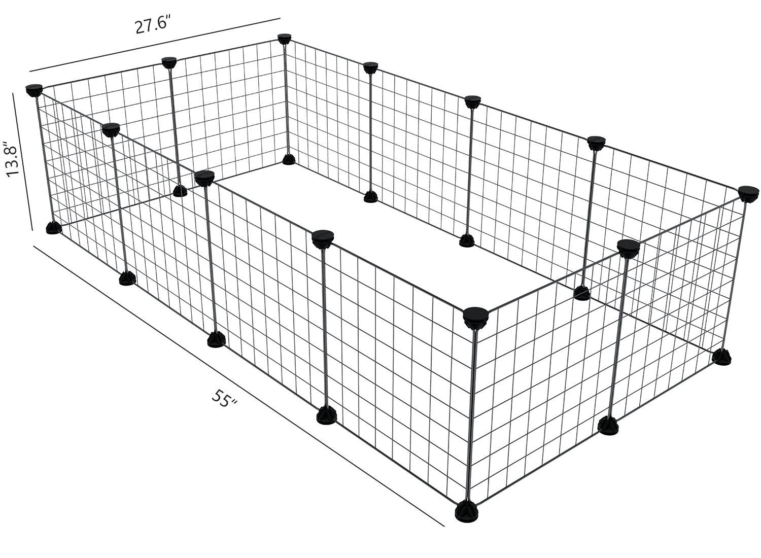 Tespo Pet Playpen, Small Animal Cage Indoor Portable Metal Wire Yard