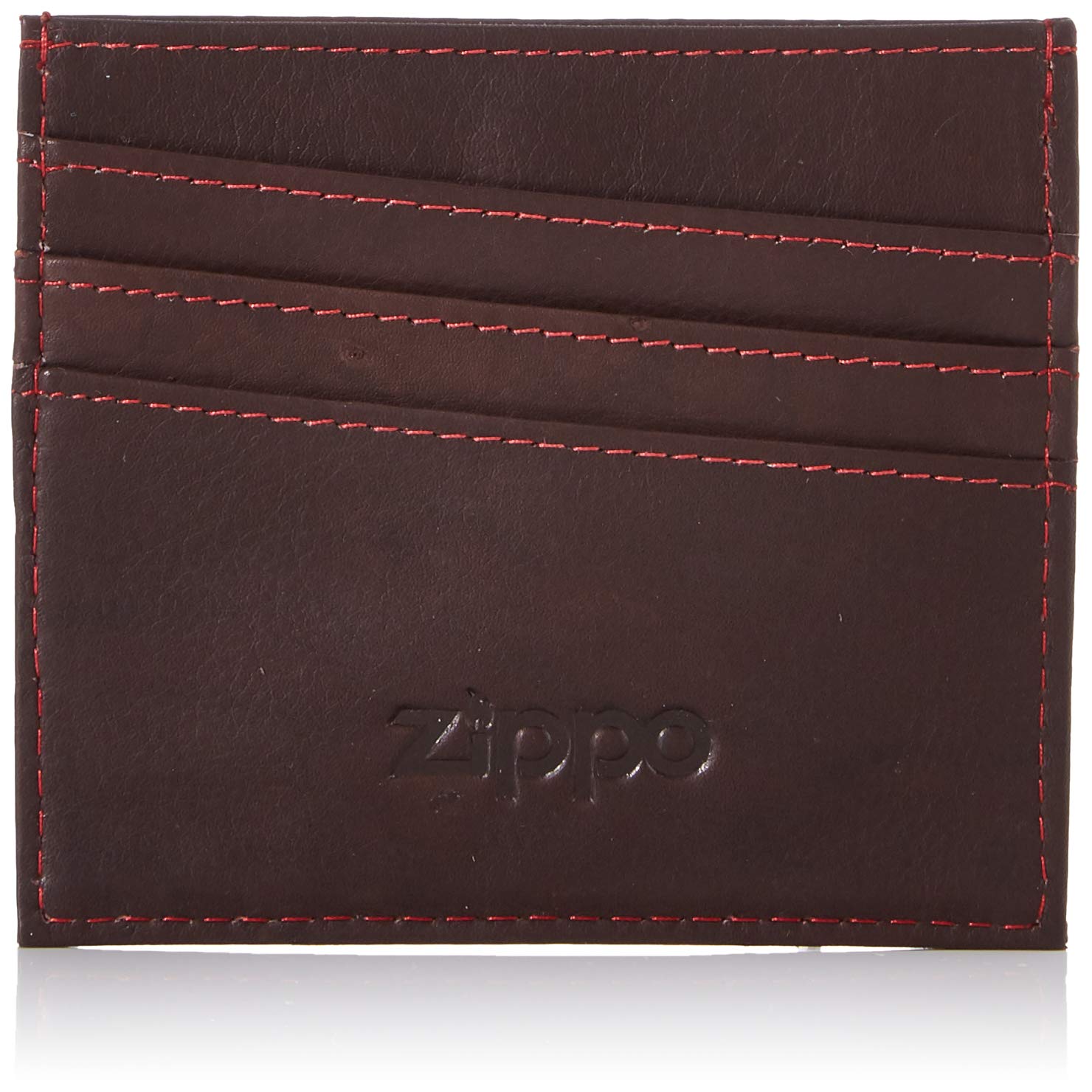 Zippo - Card Case, Leather, Brown, Credit Card Holder for Women and Men, 5 Card Slots