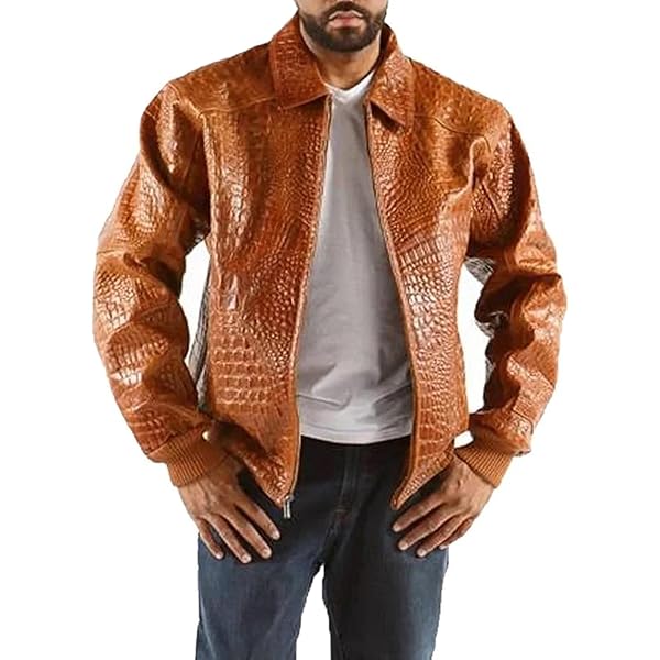 Amazon.com: Deja Exe Men's Genuine Leather Crocodile Embossed