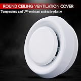 VENTS UK 125mm White Round Ceiling Vent Cover PVC Diffuser with Fixing Ring view 3