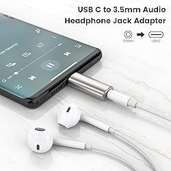 MOSWAG USB C to 3.5mm Audio Headphone Adapter, Typc