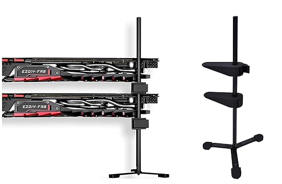 EZDIY-FAB Grafikkarte GPU Brace Support-Videokarte Halterung DIY einstellbare Einzel- oder Doppelsteckkarten für Computergehä