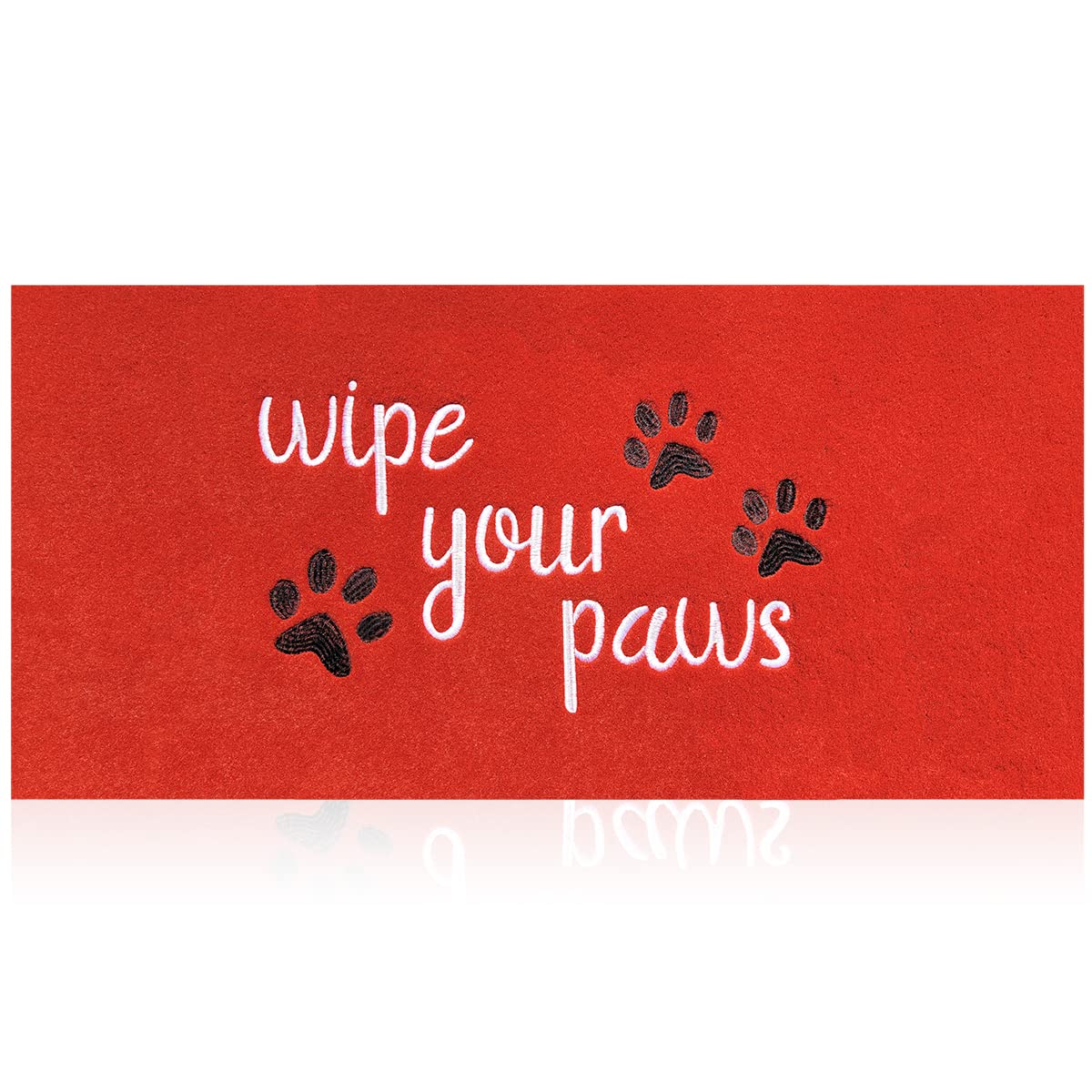 HLFMVWE Welcome Door Mats for Home Entrance Funny Doo rmats Wipe Your Paws Mat Welcome Mats for Front Door Non Slip Rubber Mat for Dog Doormat Red 120x 45 cm