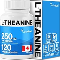 NEW! Cellugreen L-Theanine 250mg Supplement for Relaxation and Stress Relief, Sleep Aid, Supports Calmness and Reduces Anxiet