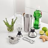 OXO Steel Single Wall Cocktail Shaker with Jigger Cap and Gaskets view 6