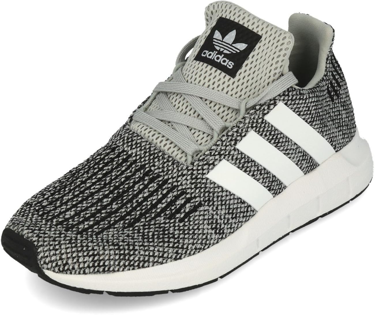 grey and white adidas swift run