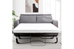 Gelsea 4Inch Memory Foam Sofa Bed Replacement Mattress for Full Size Sleeper Sofa & Couch Beds - Made in USA - Washable Material/Non-Slip Base - Sofa Not Included - 72”L x 53”W x 4”H