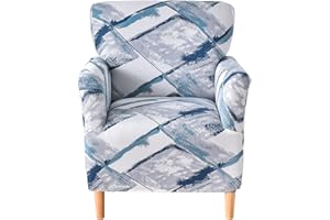 CRFATOP Stretch Mid Century Modern Armchair Slipcover 1-Piece Accent Chair Covers with Arms Soft Chair Slipcovers for Living Room Armchair Furniture Protector Office Reception Reading Sofa,A18