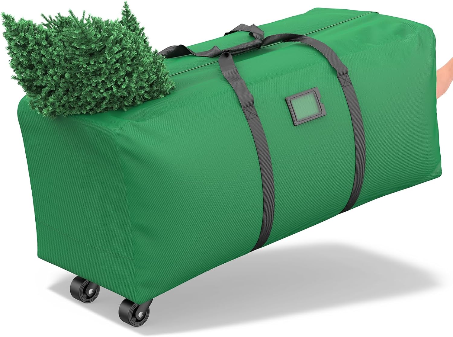 Holiday Décor Storage - Kesfitt Christmas Tree Storage Bag,Rolling Xmas Tree Storage Box Fits Up to 9Ft Artificial Disassembled Christmas Tree,Extra Large Heavy Duty Tree Bags Storage with Wheels,Velcro Handle,Dual Zippers