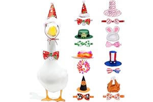 BAFEIL 8 Set Holiday Porch Goose Outfits for 17/23" Plastic Lawn Goose - Christmas, Valentine's, St. Patricks, Easter, 4th of July Summer Clothes - Concrete Geese Outfit Patio Yard Outdoor Garden Decor
