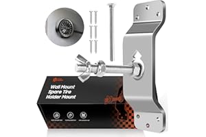 Toolhoper Wall Mount Spare Tire Carrier, Boat Trailer Fit, Garages, Warehouses