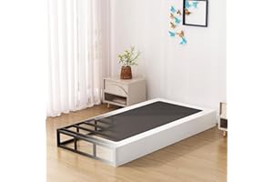 Upcanso 7 Inch Twin Box Spring Bed Base, Low Profile Metal Boxspring Twin with Fabric Cover, 2000 Lbs Max Weight Capacity Mattress Foundation, Noise-Free, Easy Assembly