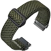 ANNEFIT Stretchy Nylon Watch Band for Men Women, Adjustable Elastic Watch Straps with Quick Release, Replacement Wristband 16mm 17mm 18mm 19mm 20mm 22mm 24mm