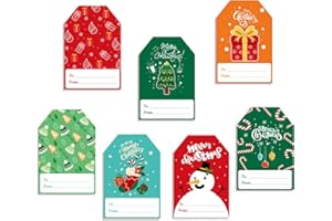 120pcs Gift Tags for Christmas, Christmas Thank You Stickers Self-Adhesive Tags Xmas Name Presents Labels for Festive Gifting