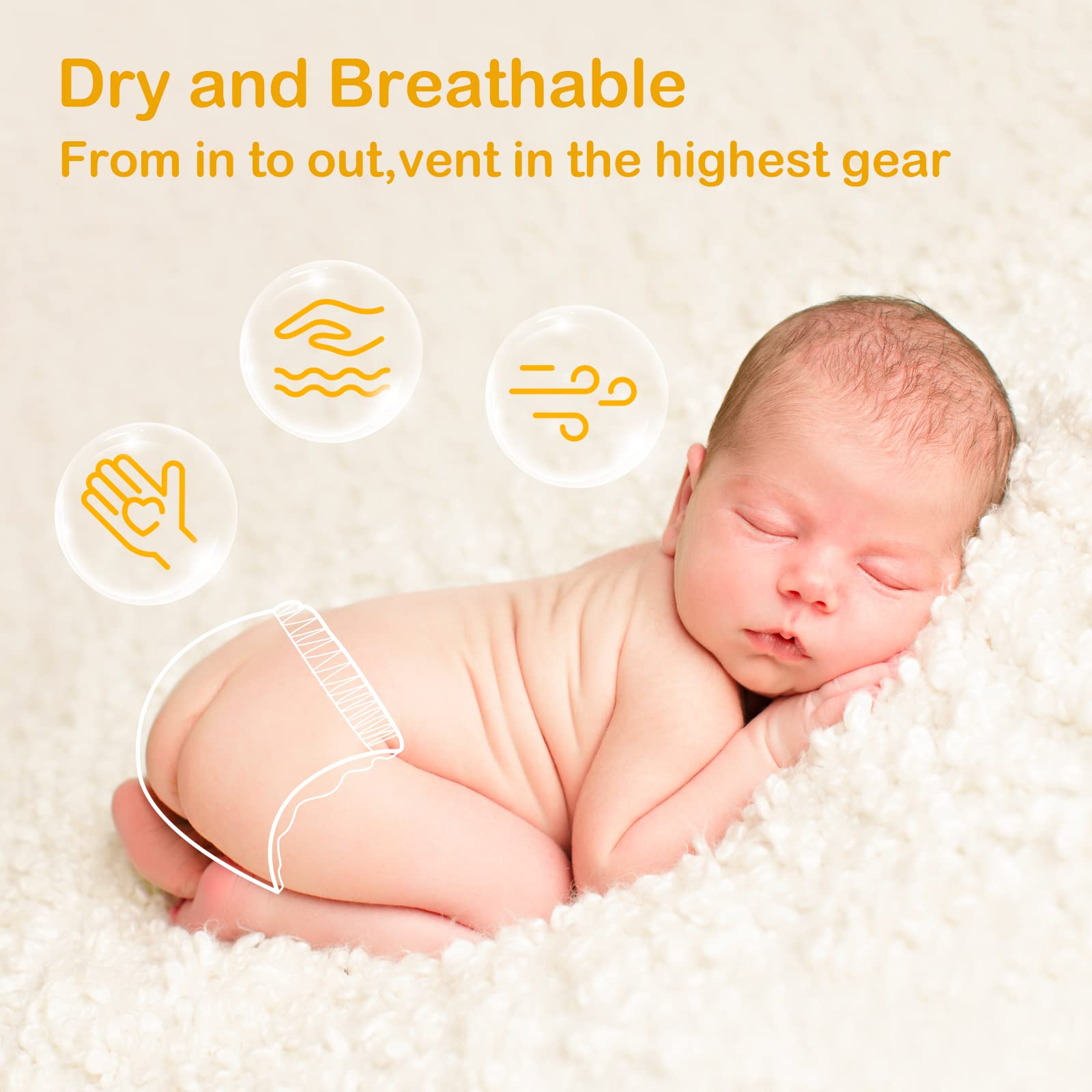 Baby Diapers Portable Pack Size 4(22~37lb), 56 Count Babycozy Bouncy Soft Diapers Disposable Hypoallergenic Diapers to Protect Sensitive Baby Skin