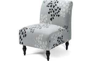 Liykimt Armless Accent Chair Cover Slipcover,Slipper Chair Stretch Spandex Removable for Armless Chair Furniture Protector Covers for Living Dining Room Hotel (Gray, 1)