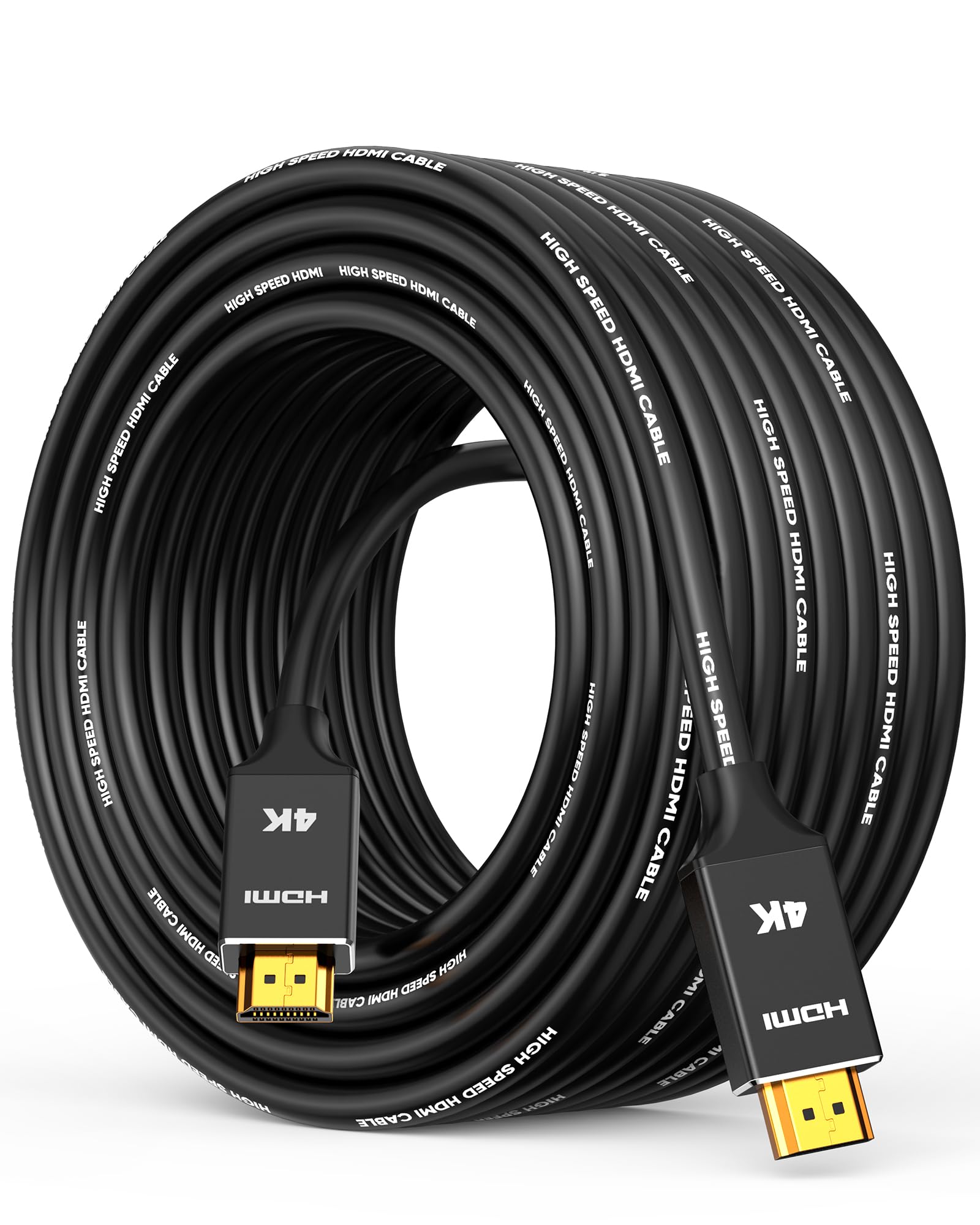4K HDMI Cable 50FT - High Speed HDMI 2.0 Cable 4K@60Hz 2K@120Hz With Gold-Plated Connectors For Gaming & Home Theater