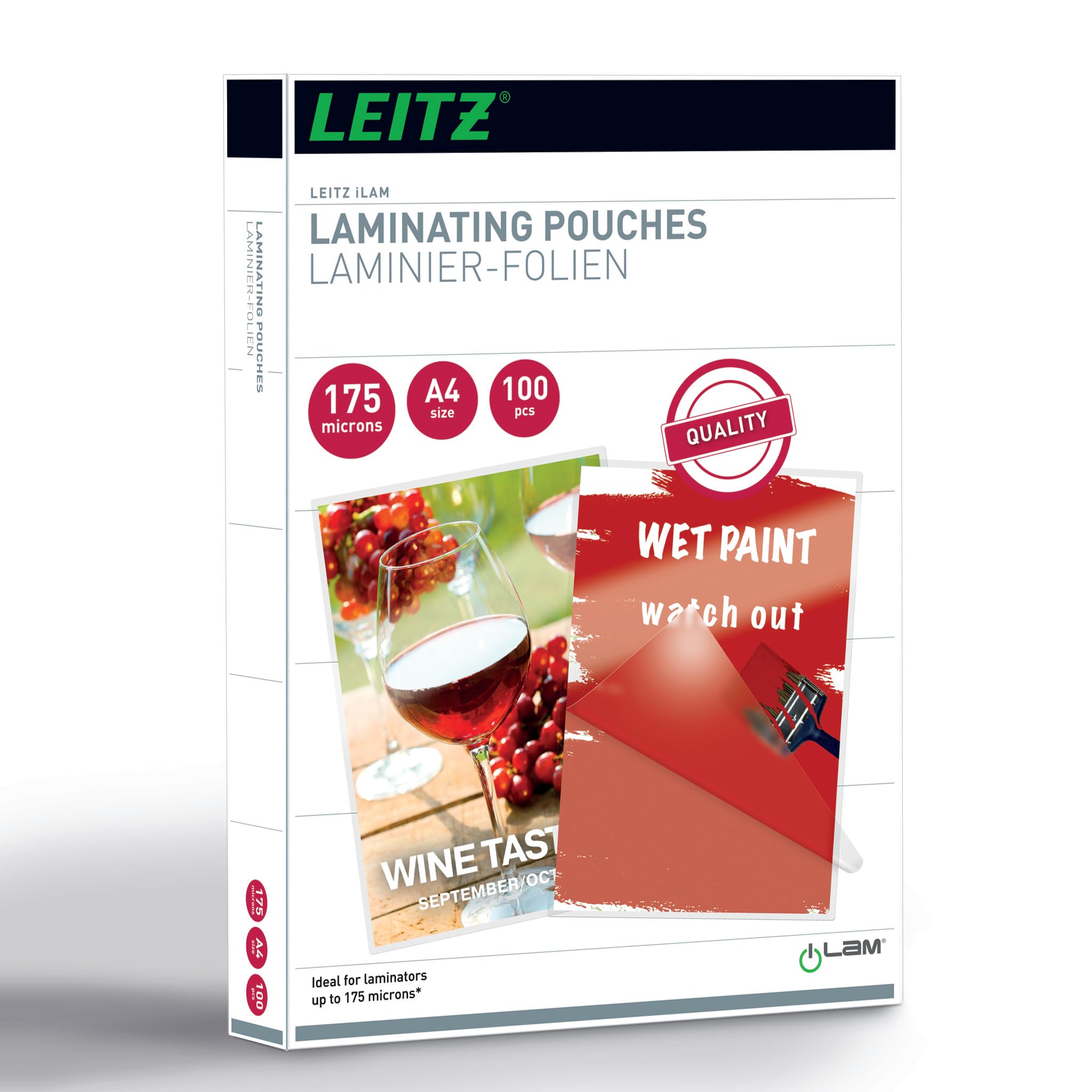 Leitz iLAM 175 Microns A4 Glossy Laminating Pouches (Pack of 100)