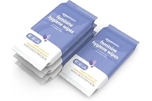 Amazon Basics Feminine Hygiene Wipes, Alcohol Free, pH Balanced, Gynecologist Tested, Fresh Scent, 168 Count (4 Packs of 42)