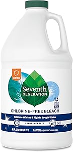 Seventh Generation Non-Chlorine Bleach, 3-in-1 Benefits Fights Stains, Free & Clear, 64 Fl Oz