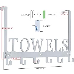 Over The Door Hooks, Towel Rack for Bathroom, Door