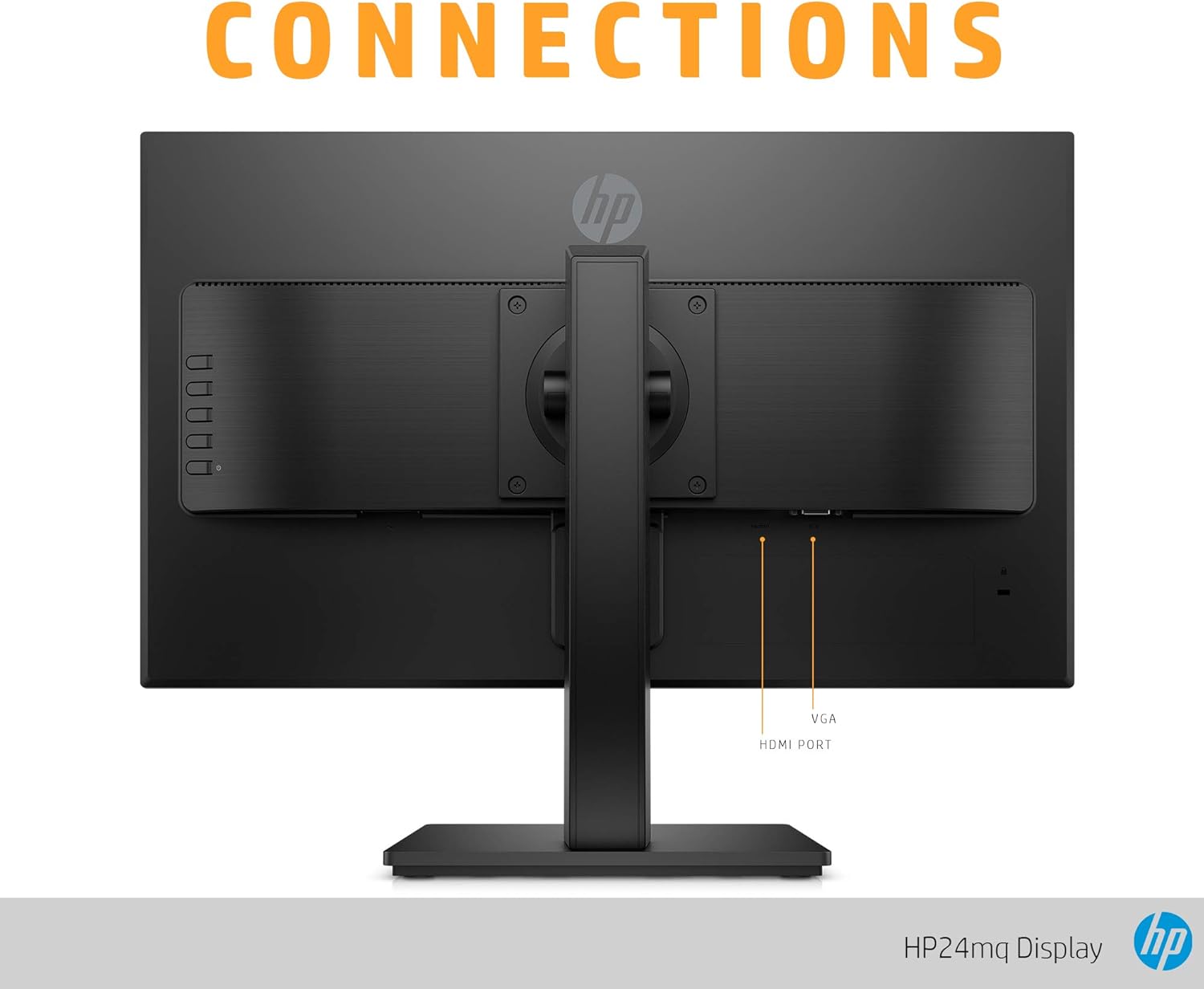 HP 24mq Quad HD (2560 x 1440) 23.8 Inch Monitor with Height Adjustable Stand (1 VGA, 1 HDMI) - Silver/Black - Image 5