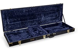 Crossrock Wooden Case for Electric bass Guitars,Black (CRW620BBK)