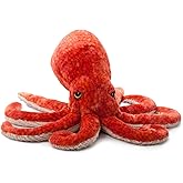 The Petting Zoo Pacific Red Octopus Stuffed Animal Plushie, Gifts for Kids, Wild Onez Ocean Animals, Jumbo Octopus Plush Toy 24 inches