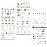 Baby’s First Year Milestone Planner Stickers for New Mom, Baby Milestone Scrapbook Stickers for Planning, Decorating and Scrapbooking, 6 Sheets